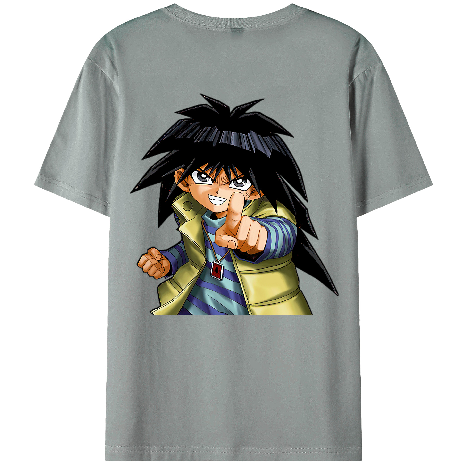 （画像用） 遊☆戯☆王 Yu-Gi-Oh! 綿100％ メンズ半袖Tシャツ（バックプリント） 通気性
